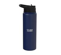It’s Okay to Rest Minimalist Design (Beige) - Quote Stainless Steel Insulated Water Bottle