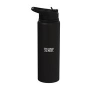 It’s Okay to Rest Minimalist Design - Mindfulness Quote Stainless Steel Insulated Water Bottle