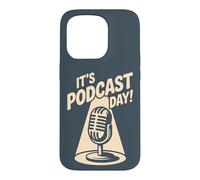 It’s Podcast Day Microphone Content Creator Show Podcaster Case for iPhone 15 Pro