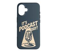 It’s Podcast Day Microphone Content Creator Show Podcaster Case for iPhone 16