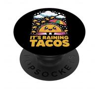 It’s Raining Tacos Cute Food Kawaii Colorful Design PopSockets Adhesive PopGrip