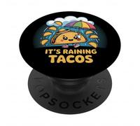 It’s Raining Tacos Cute Kawaii Funny Sombrero Design PopSockets Adhesive PopGrip