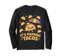 It’s Raining Tacos Funny Kawaii Food Lover Art Long Sleeve T-Shirt