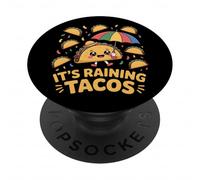 It’s Raining Tacos Funny Kawaii Food Lover Art PopSockets Adhesive PopGrip