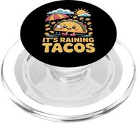 It’s Raining Tacos Kawaii Funny Mexican Food Art PopSockets PopGrip for MagSafe
