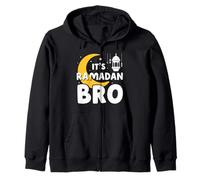 It’s Ramadan Bro Happy Fasting Islamic Crescent Moon Muslim Zip Hoodie