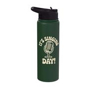 It’s Singing Day Music Choir Performance Singer Vocalist Stainless Steel Insulated Water Bottle