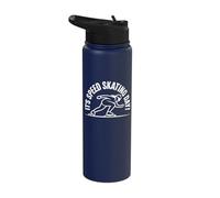 It’s Speed Skating Day Sport Racing Winter Rink Ice Skater Stainless Steel Insulated Water Bottle