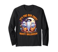 It’s The Boo Crew Happy Halloween Ghosts Design Long Sleeve T-Shirt