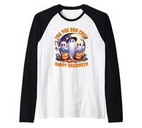 It’s The Boo Crew Happy Halloween Ghosts Design Raglan Baseball Tee