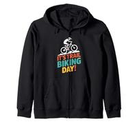 It’s Trail Biking Day Mountain Biker Cycling Outdoor MTB Zip Hoodie