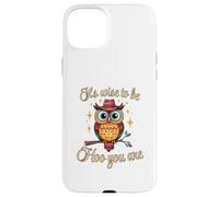 It’s Wise to Be Hoo You Are Inspirational Owl Pun Fun Case for iPhone 15 Plus