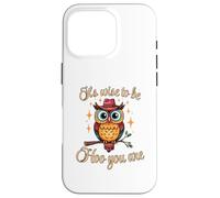 It’s Wise to Be Hoo You Are Inspirational Owl Pun Fun Case for iPhone 16 Pro