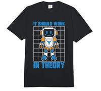 It Should Work in Theory Machine Learning Robots Robotics Comfort Colors Adult Heavyweight T-Shirt