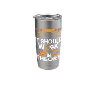 It Should Work in Theory - Robot Lover Robotics Engineer Stainless Steel Insulated Tumbler