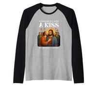 It Start Out with Kiss Judas Jesus Parody Religious Faith Raglan Baseball Tee