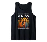 It Start Out with Kiss Judas Jesus Parody Religious Faith Tank Top