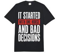 It Started with One Horse and Bad Decisions Comfort Colors Adult Heavyweight T-Shirt