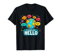 It Starts With Hello Friendship Inclusion Language Teacher T-Shirt