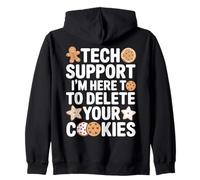 IT Support Computer Cookies Christmas Tech Support Zip Hoodie