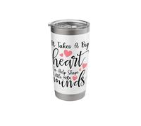It Takes A Big Heart to Help Shape Little Minds Teacher Life Stainless Steel Insulated Tumbler