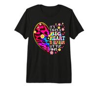 It Takes a Big Heart to Help Shape Little Minds Tie Dye Premium T-Shirt