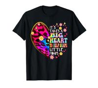 It Takes a Big Heart to Help Shape Little Minds Tie Dye Value Graphic T-Shirt
