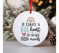 It Takes a Big Heart to Shape Little Minds Christmas Ornament - Thank You Gifts for Teachers, Preschool, End of Year & Retirement - Teacher Ornament 2025 - Teacher for Women Men (sister)