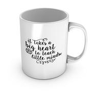 It Takes A Big Heart to Teach Little Minds Mug with Handle Coffee Cups Unique Cup for Café Latte Home 330Ml