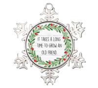 It Takes A Long Time to Grow An Old Friend Christmas Tree Hanging Ornaments Round Long Distance Friendship Gift Round Keepsake Bestie BFF Sister Best Friends Collectible Gift for Holidays Home Decor