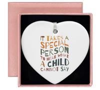 It Takes A Special Person to Hear What A Child Cannot Say Hoodie-Thank You Gift,Special Ed Teacher Gifts,Behavior Analyst Gifts,Sped Teacher Gift-Teacher Appreciation Gift-Heart Shaped Ornament