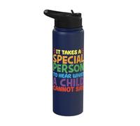 It Takes A Special Person to Hear What A Child Cannot Say Stainless Steel Insulated Water Bottle