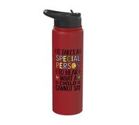 It Takes A Special Person to Hear What A Child Cannot Say Stainless Steel Insulated Water Bottle