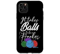 It Takes Balls To Be A Hooker Crochet All Day For Women Boho Case for iPhone 11 Pro Max