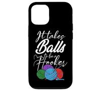 It Takes Balls To Be A Hooker Crochet All Day For Women Boho Case for iPhone 12/12 Pro