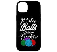 It Takes Balls To Be A Hooker Crochet All Day For Women Boho Case for iPhone 14 Plus