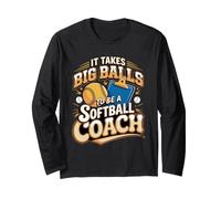 It Takes Big Plays to Be a Softball Coach Softball Player Long Sleeve T-Shirt