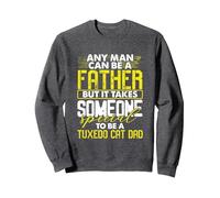 It Takes Someone Special To Be A Tuxedo Cat Dad Sweatshirt, Adult Unisex, Dark Heather Grey, X-Large