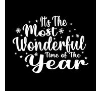 it The Most Wonderful time of The Year Christmas Design Engraving Stickers 60.8x80.5cm Can Modify and add Information White