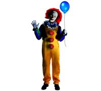 Adults' Pennywise Clown Costume With Mask Scary It Halloween Fancy Dress