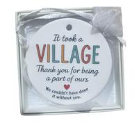 It Took a Village Ornament - Thank You Gift for Teacher, Nurse, or Support Team - We Couldn't Have Done It Without You (B108)