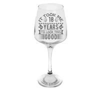 It Took Me 18 Years to Look This Good Funny 18th Birthday Engraved Wine Glass Gift for Eighteen Year Old Large Wine Glass 18th Birthday Gifts for Women or Men Funny Novelty Present for Best Friend