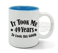 IT Took ME 49 Years to Look This Good, Vintage, 49th Birthday, Father's Day Gift idea, Blue Inside, Ceramic Mug, Cup