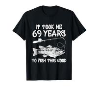 It Took Me 69 Years To Fish Vintage 69th Birthday Fishing T-Shirt