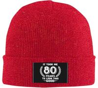 It Took Me 80 Years to Look This Men Women Knit Hat Breathable Watch Cap Stretchy Trawler Cap for Running Winter Skiing
