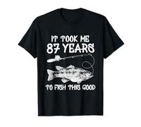 It Took Me 87 Years To Fish Vintage 87th Birthday Fishing T-Shirt