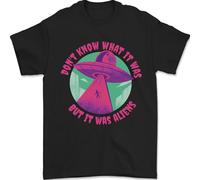 It was Aliens UFO Mens T-Shirt 100% Cotton Black 5XL