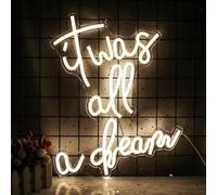 It Was All a Dream LED Neon Sign Transparent Acrylic Light Decor for Wedding Birthday Party Wall Home Bedroom Room Art Decoration with USB Light Modulator 5V