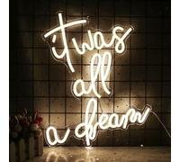 It was All a Dream Neon Signs Wedding Neon Lights for Wall Decor USB Powered Switch Dimmable for Wedding Decoration Birthday Party Girls Bedroom