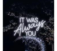 It was Always You Neon Sign,Wedding Neon Sign by 5V USB Powered Wedding Decor Bedroom Home Wall Decor Wedding Sign Engagement Gifts